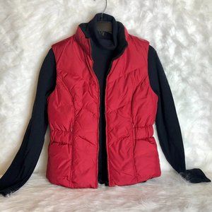 Black and Red Reversible Puffer Vest